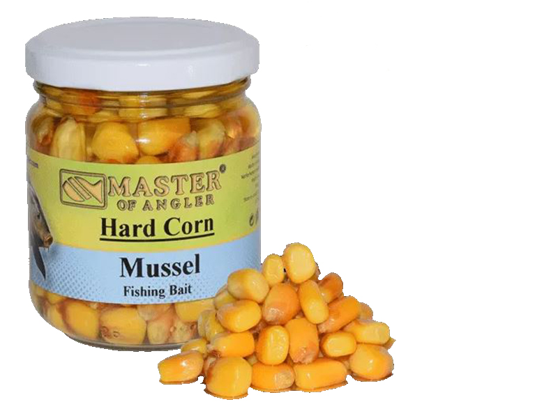 Master of Angler Kukuřice Hard Corn Bait - 212 ml/Mušle