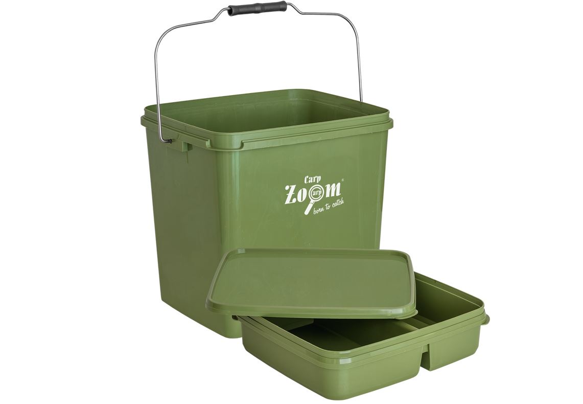 Carp Zoom Kbelík s organizérem - 15 L/zelený