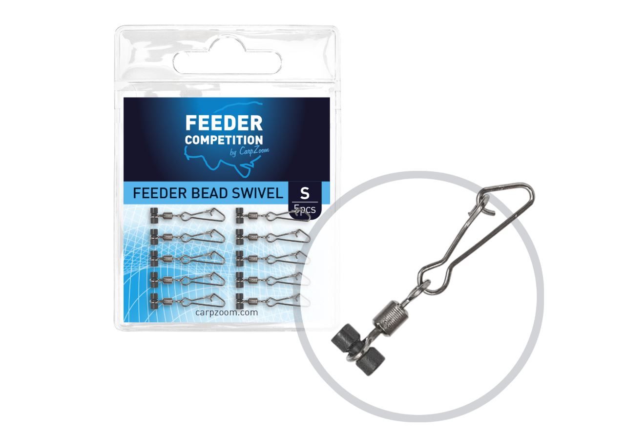 Carp Zoom Karabina s obratlíkem a průjezdem Bead Swivel - 5 ks/vel.M