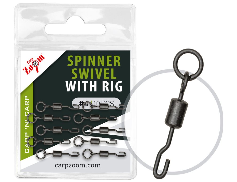Carp Zoom Obratlík Spinner Swivel with Rig - 10 ks/vel.4