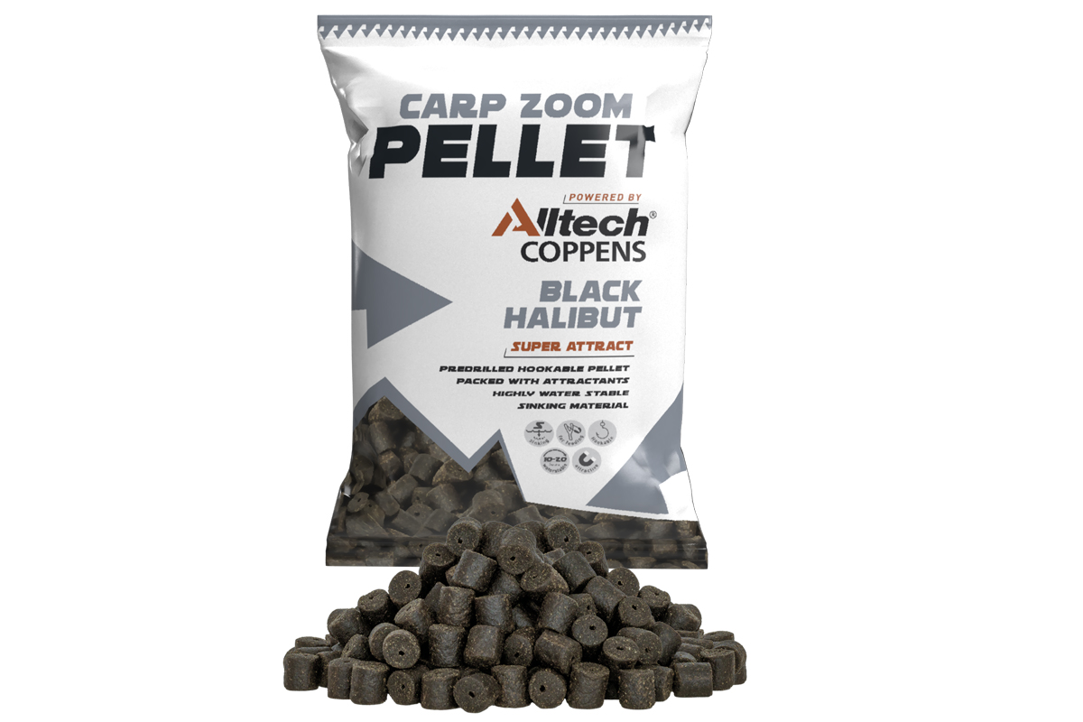 Carp Zoom Black Halibut Pellet s otvorem - 800 g/15 mm