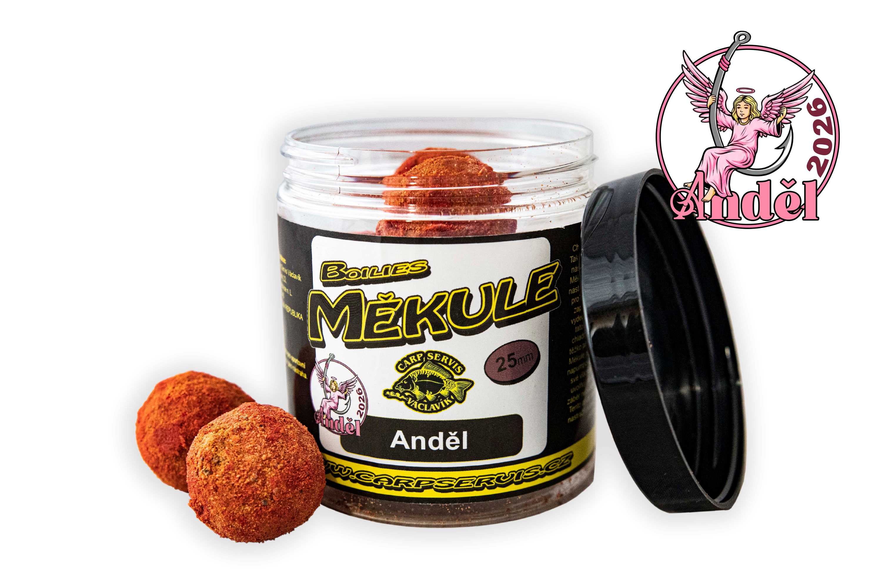 Boilies Měkule - 140 g/25 mm/Anděl