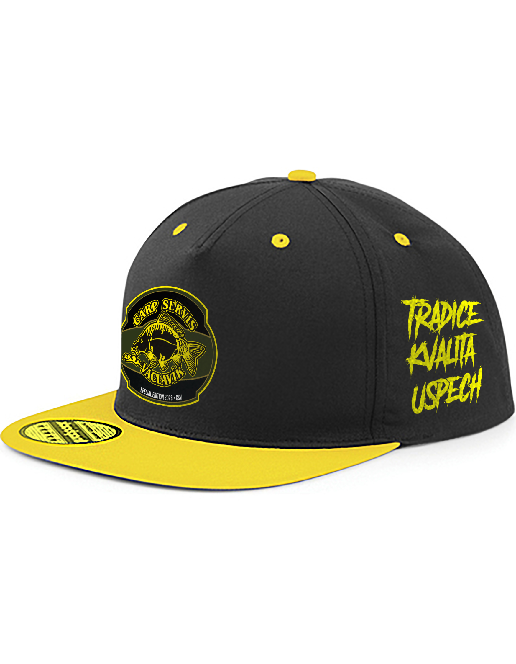 CSV Čepice kšiltová Snap Back - černožlutá/typ 1