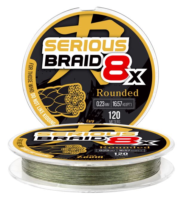 Carp Zoom Pletená šňůra Serious 8X Braided Line -  zelená/120 m/0,27 m/19,98 kg