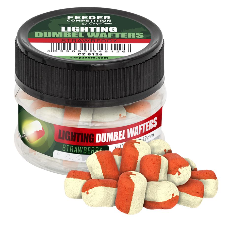 Carp Zoom Lighting Dumbel Wafters - 15 g/8x12 mm/Jahoda