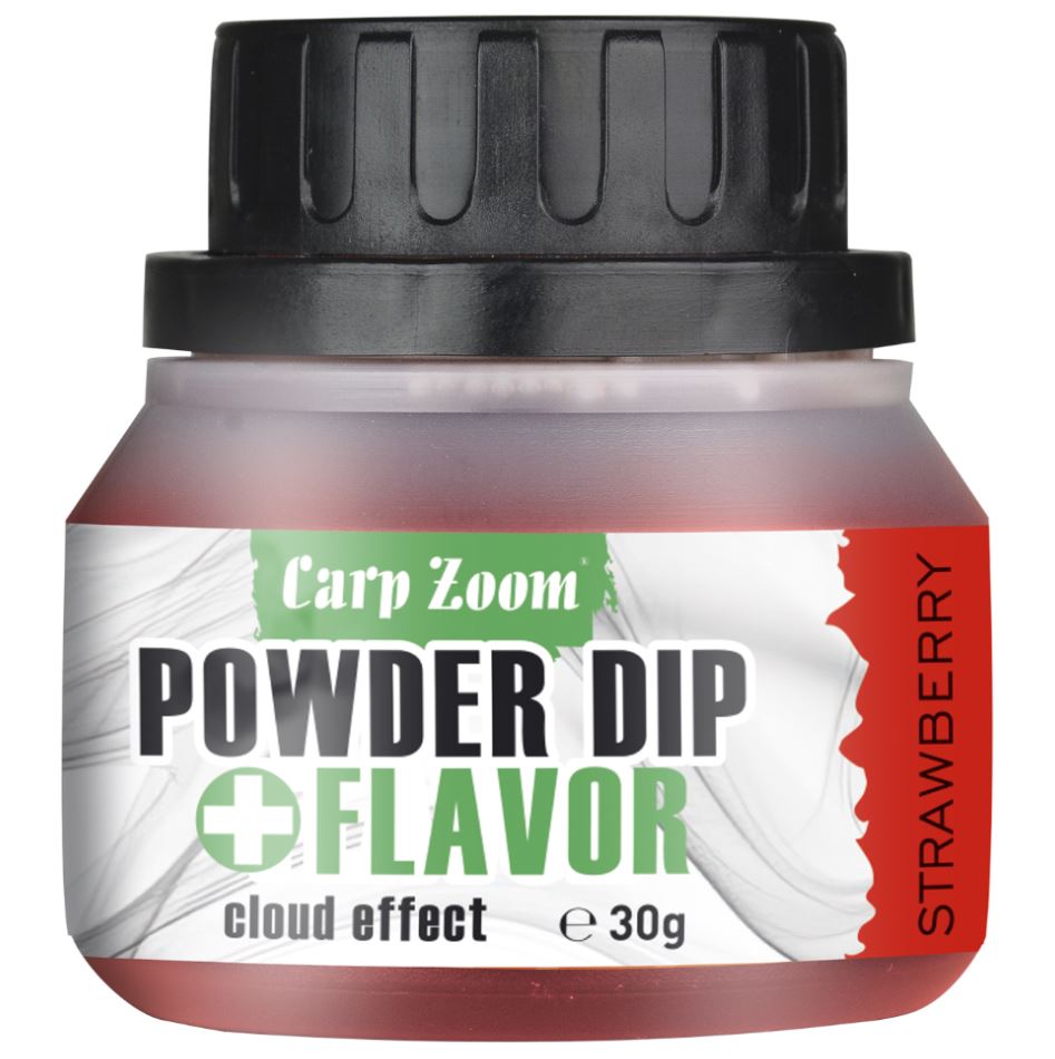 Carp Zoom Powder Dip+Flavor - 30 g/Jahoda/červená