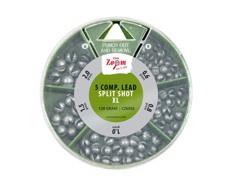 Carp Zoom Sada broků 5 Lead Split Shot - 120 g/ vel.XL