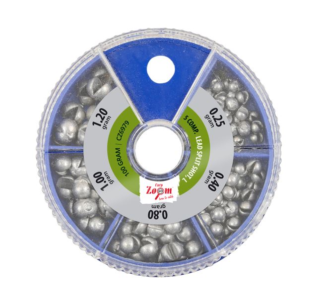 Carp Zoom Sada broků 5 Lead Split Shot - 100 g/ vel.L