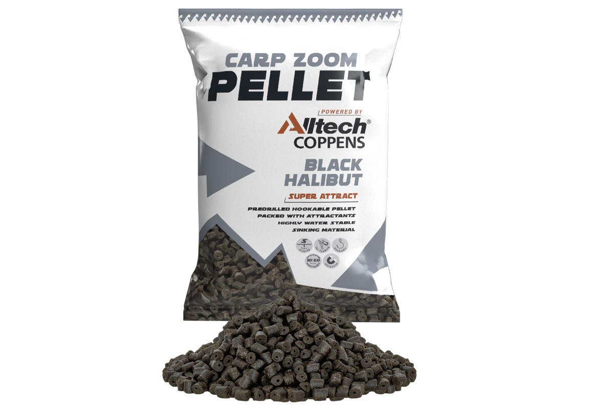 Carp Zoom Black Halibut Pellet s otvorem - 800 g/8 mm