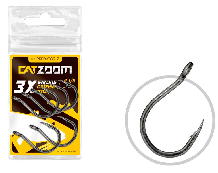 Carp Zoom Sumcový háček 3X Strong - 5 ks/vel.1/0
