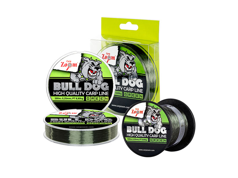 Carp Zoom Vlasec Bull-Dog - 300 m/0,25 mm/8,8 kg/zelená