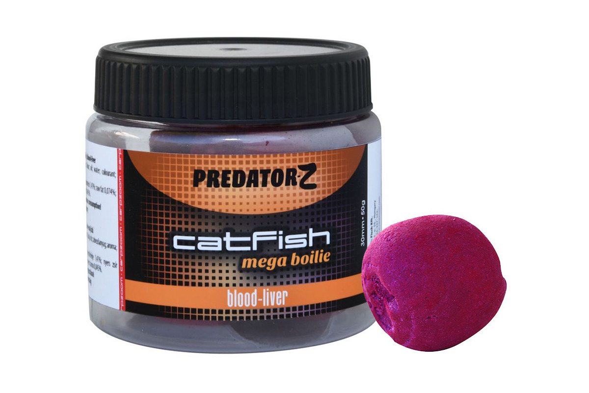 Carp Zoom Catfish Mega Boilie - 50 g/30 mm/Krev-Játra