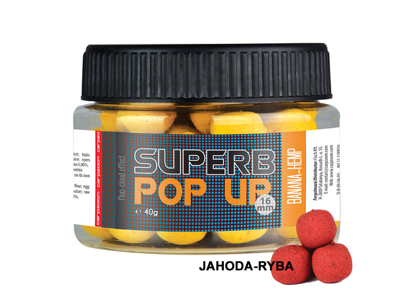 Carp Zoom Superb Pop Ups - 40 g/16 mm/Jahoda-Ryba