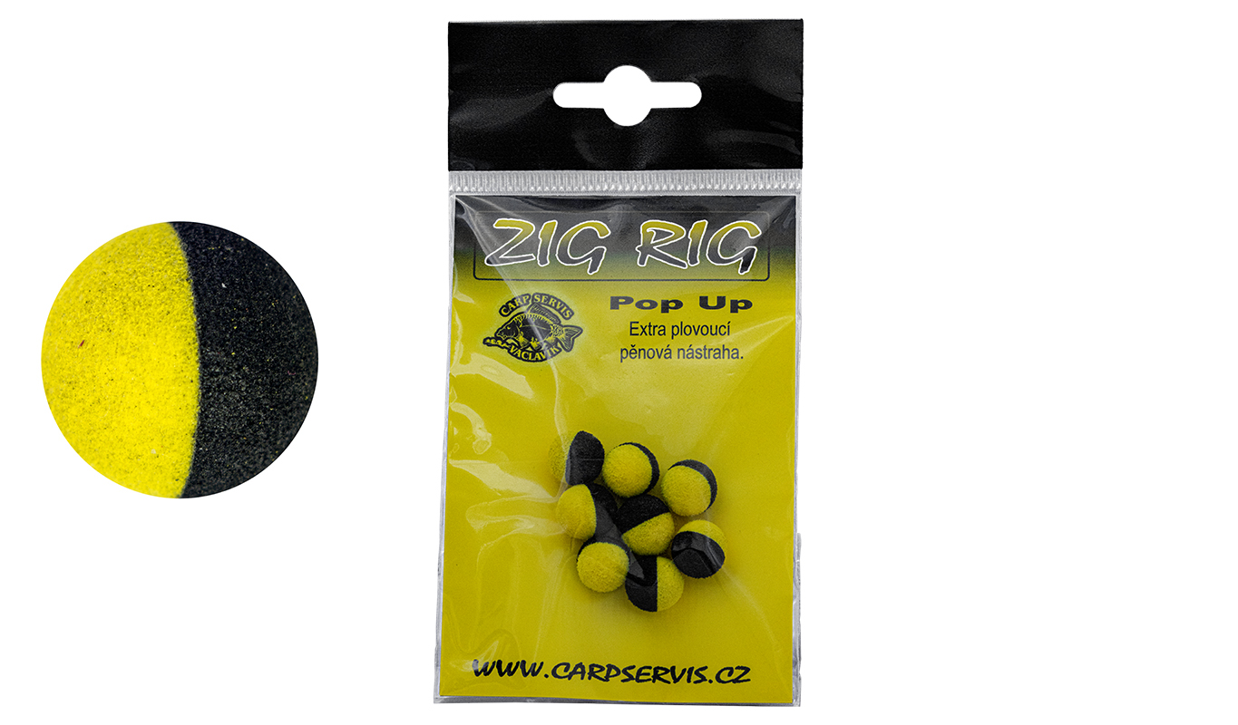 CSV Pěnová nástraha Pop Up - 14 mm/žlutočerná