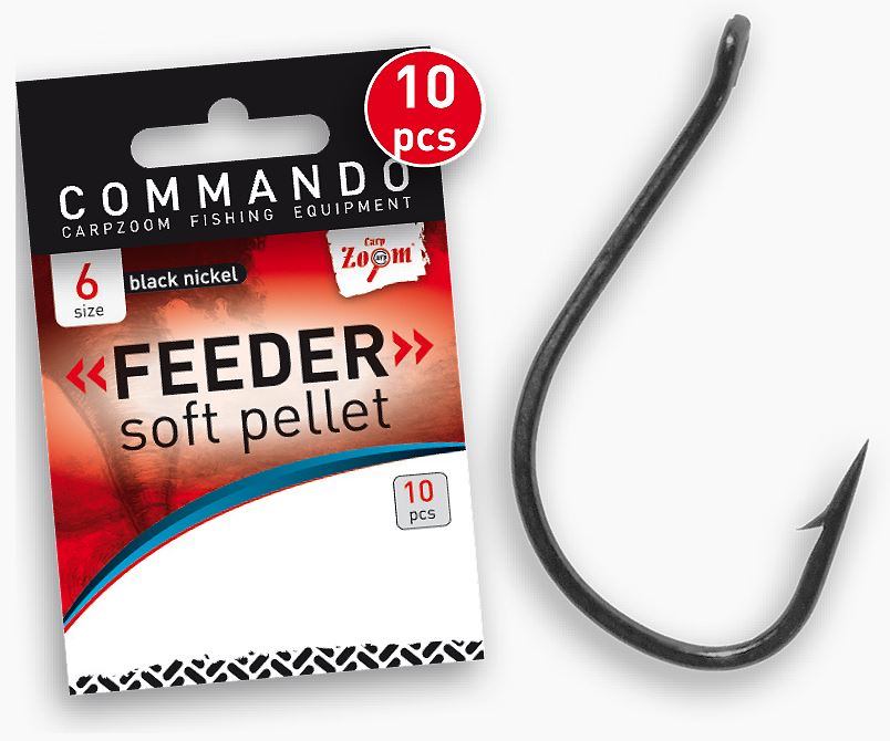 Carp Zoom Háčky Feeder Soft Pellet - 10 ks/vel.8