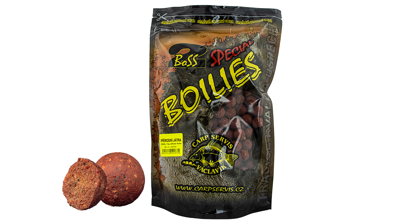 CSV Boilies Boss2 SPECIÁL - 1 kg/16 mm/Přírodní játra