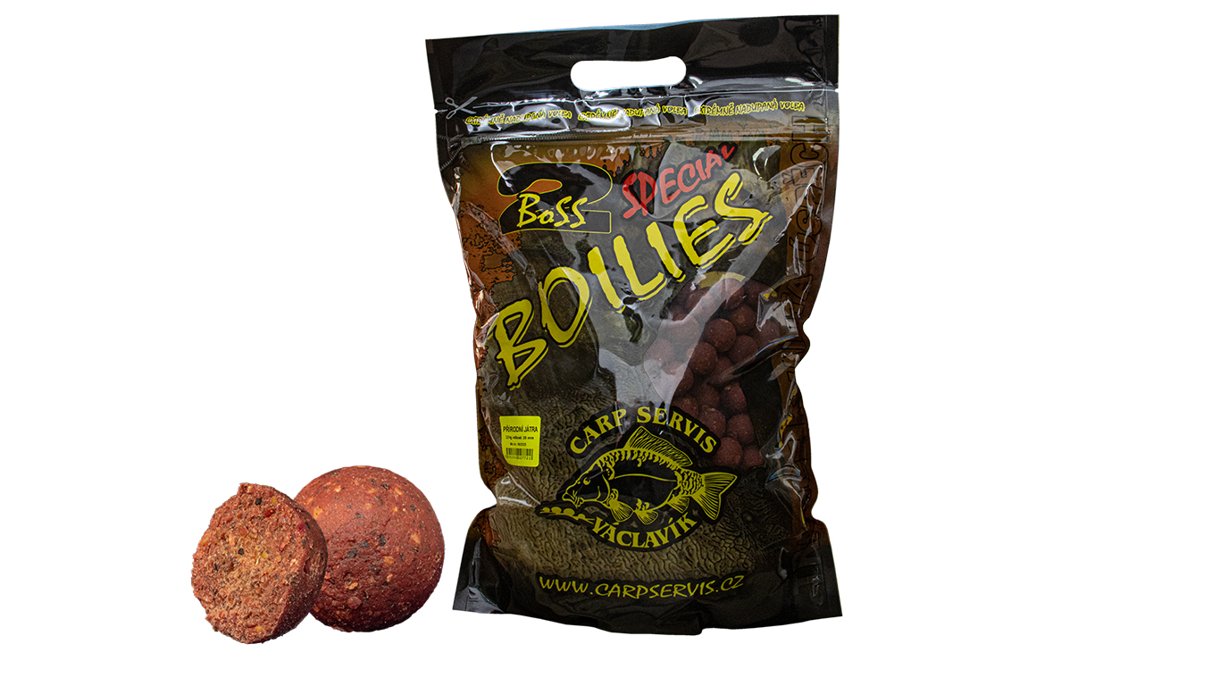 CSV Boilies Boss2 SPECIÁL - 2,5 kg/20 mm/Přírodní játra