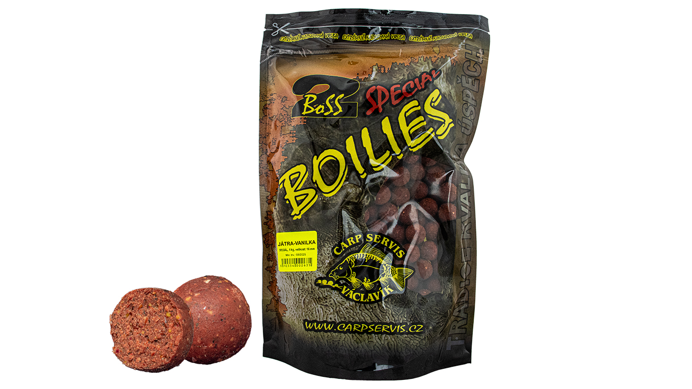 CSV Boilies Boss2 SPECIÁL - 1 kg/16 mm/Játra-Vanilka