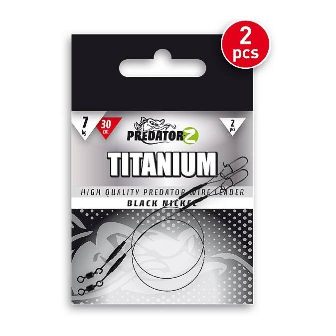 Carp Zoom Lanko titanové Titanium Wire Leader - black nickel/20 cm/15 kg