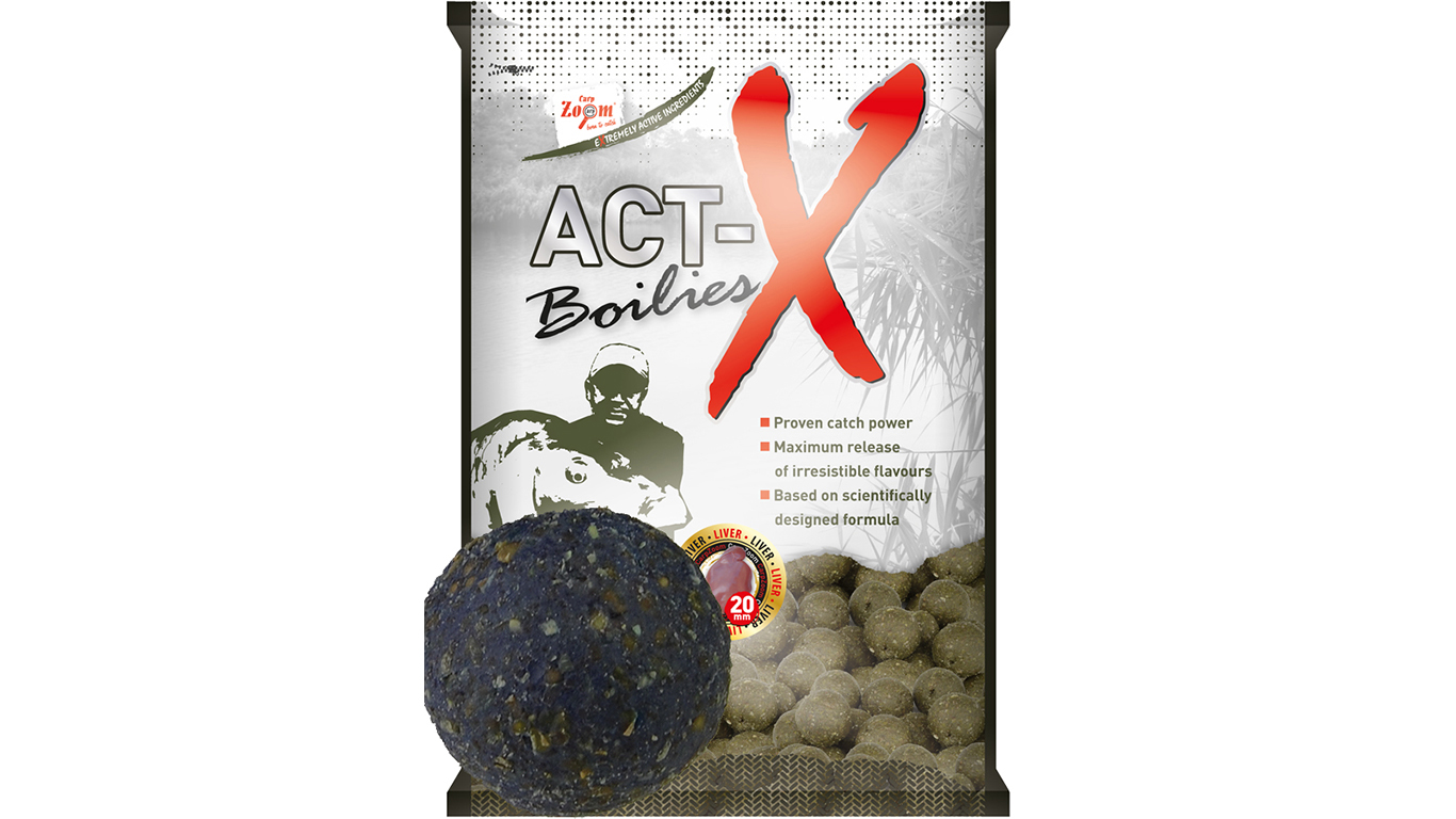 Carp Zoom Act-X Boilies - 800 g/16 mm/Švestka