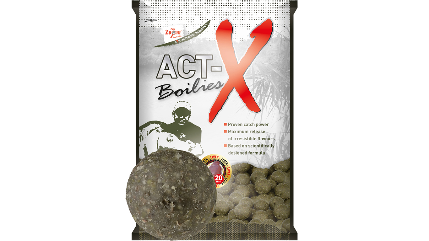 Carp Zoom Act-X Boilies - 800 g/16 mm/Korýš-Sardinka