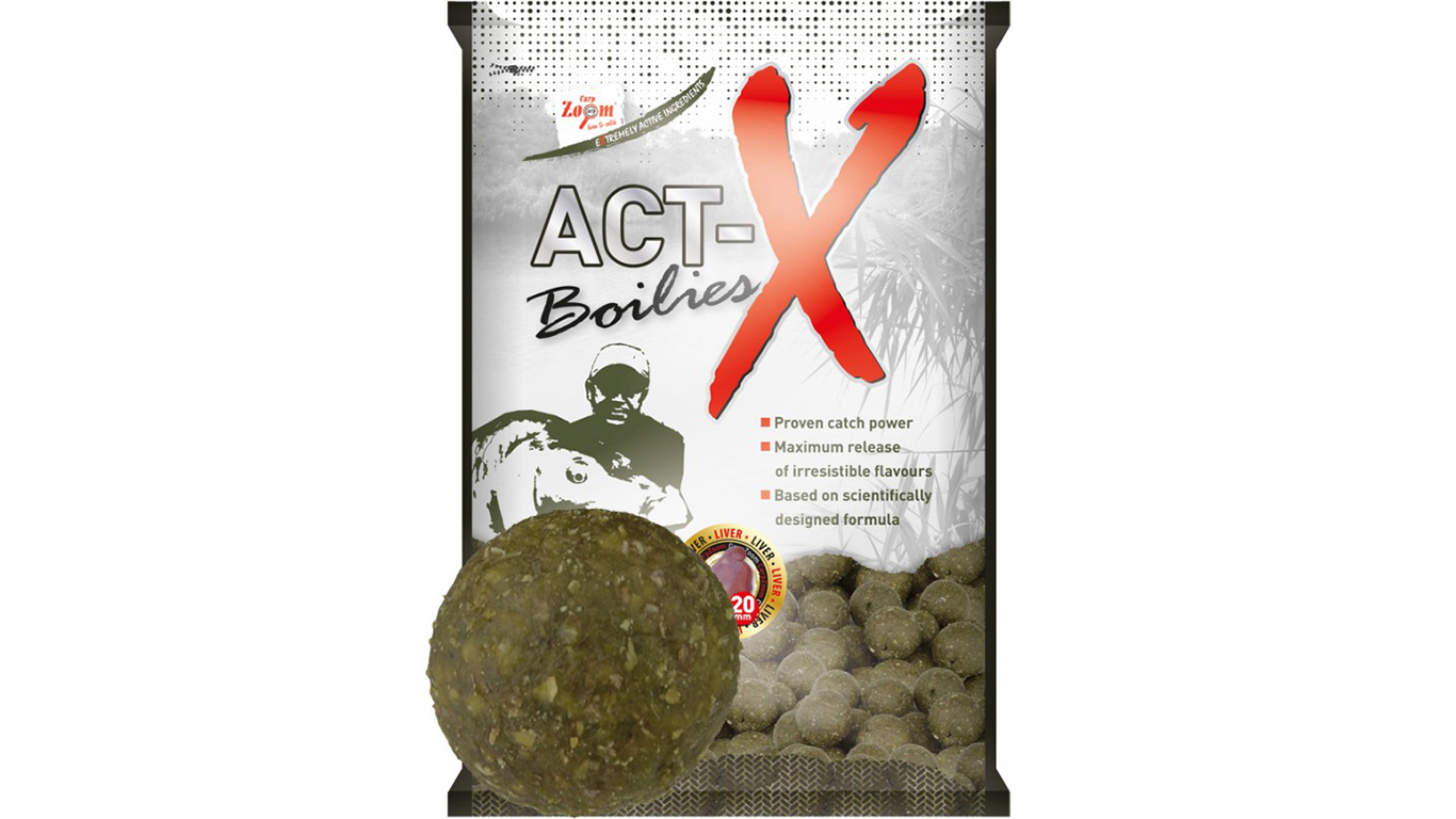 Carp Zoom Act-X Boilies - 800 g/20 mm/Játra