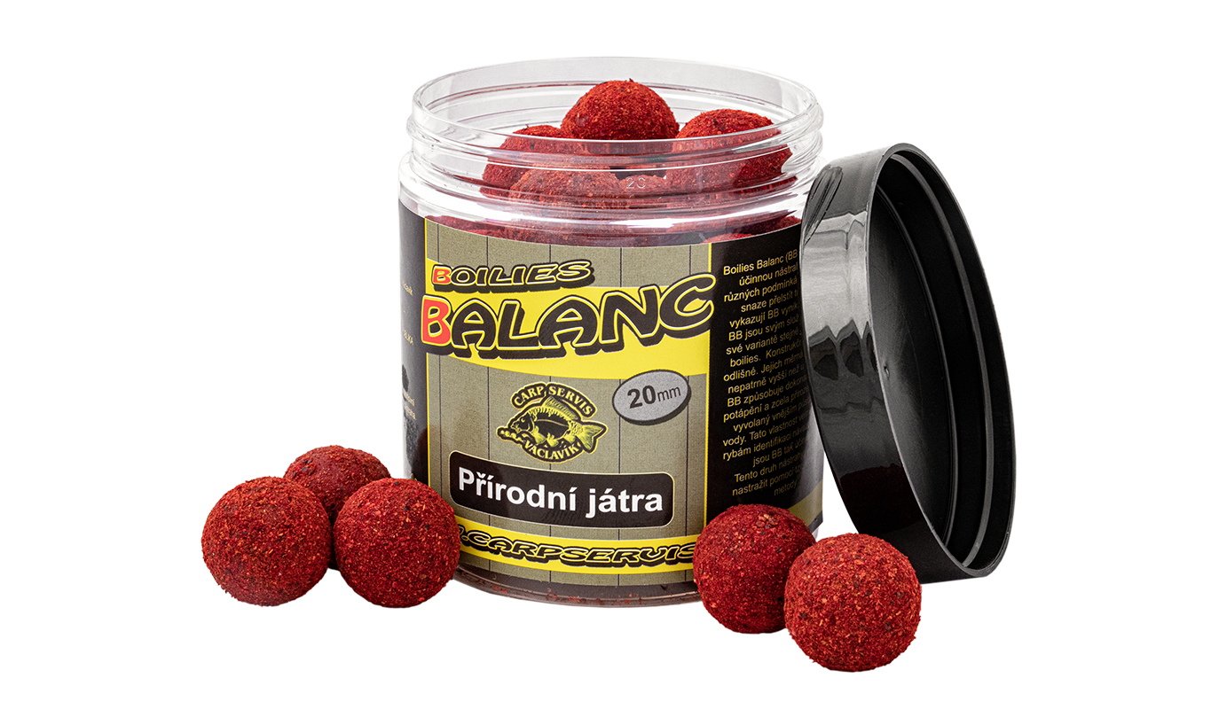 CSV Boilies Balanc - 120 g/20 mm/Přírodní játra