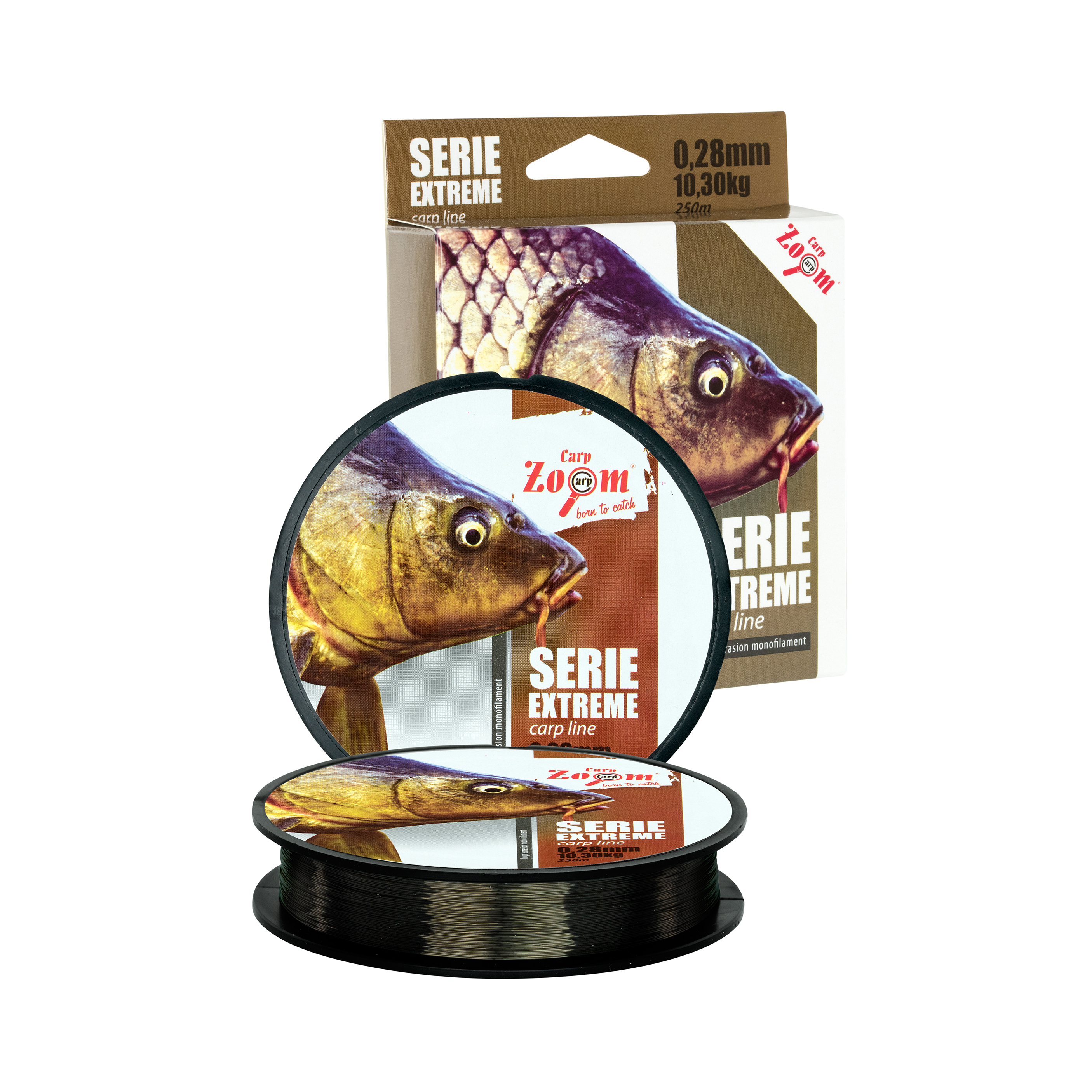 Carp Zoom Vlasec Extreme Carp Line - 250 m/0,31 mm/12,2 kg/hnědá