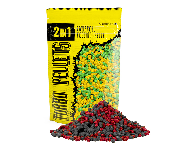 Carp Zoom Turbo Pellets 2v1 - 500 g/3 mm/Jahoda-Ryba