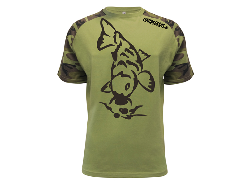 CSV Tričko Carp Servis kapr - military/L