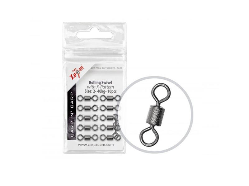 Carp Zoom Obratlík Rolling Swivel with X-Pattern - 10 ks/vel.2