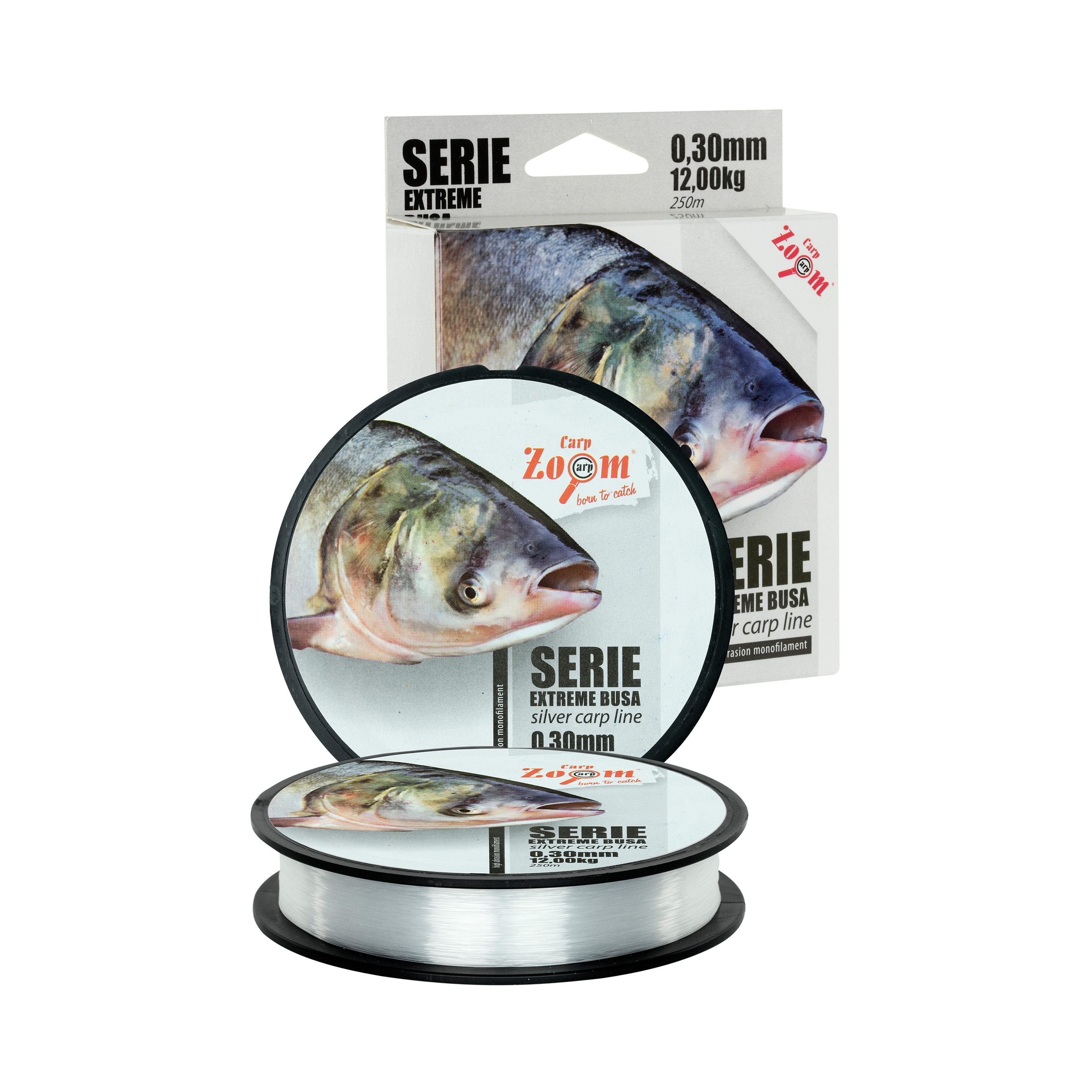 Carp Zoom Vlasec Extreme Busa Silver Carp Line - 250 m/0,30 mm/12,00 kg/transparent