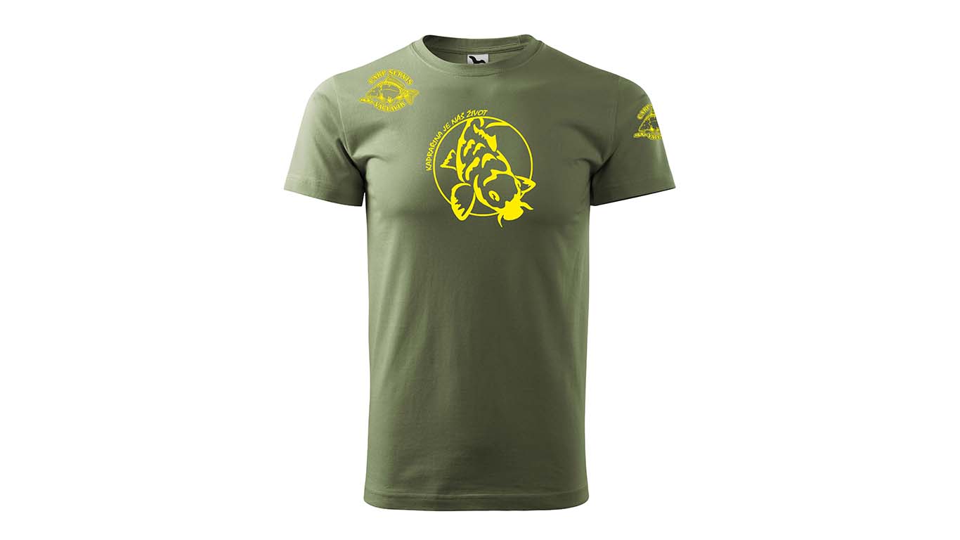 CSV Tričko khaki CSV/žlutá/vel.XL