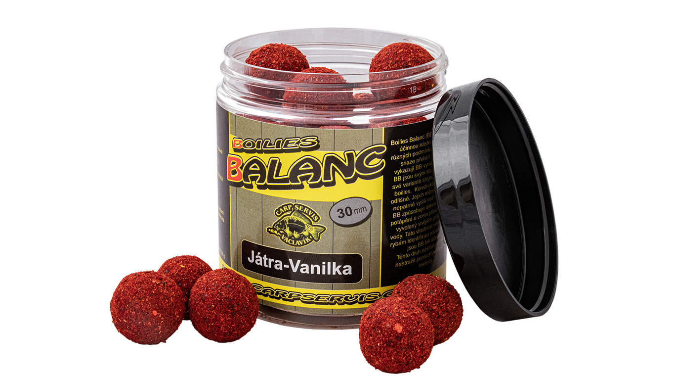 CSV Boilies Balanc - 120 g/30 mm/Játra-Vanilka