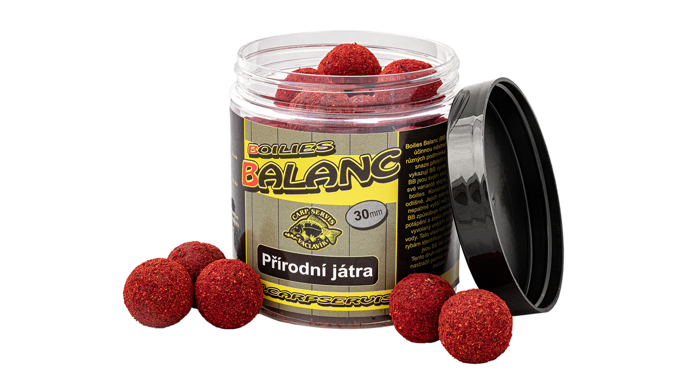 CSV Boilies Balanc - 120 g/30 mm/Přírodní játra