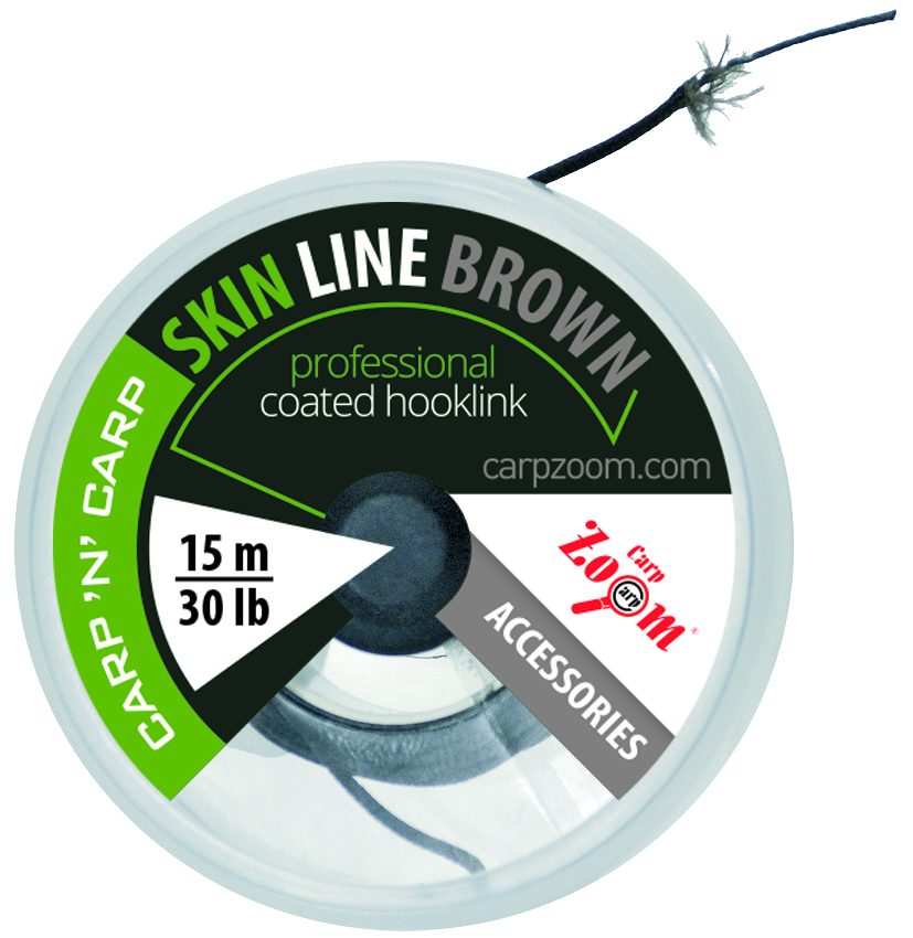 Carp Zoom Návazcová šňůra Skin Line X4 - 15m/ hnědá/ 20 lb