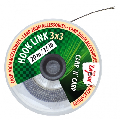 Carp Zoom Návazcová šňůra HookLine 3x3 - 20m/ hnědá/ 15lb