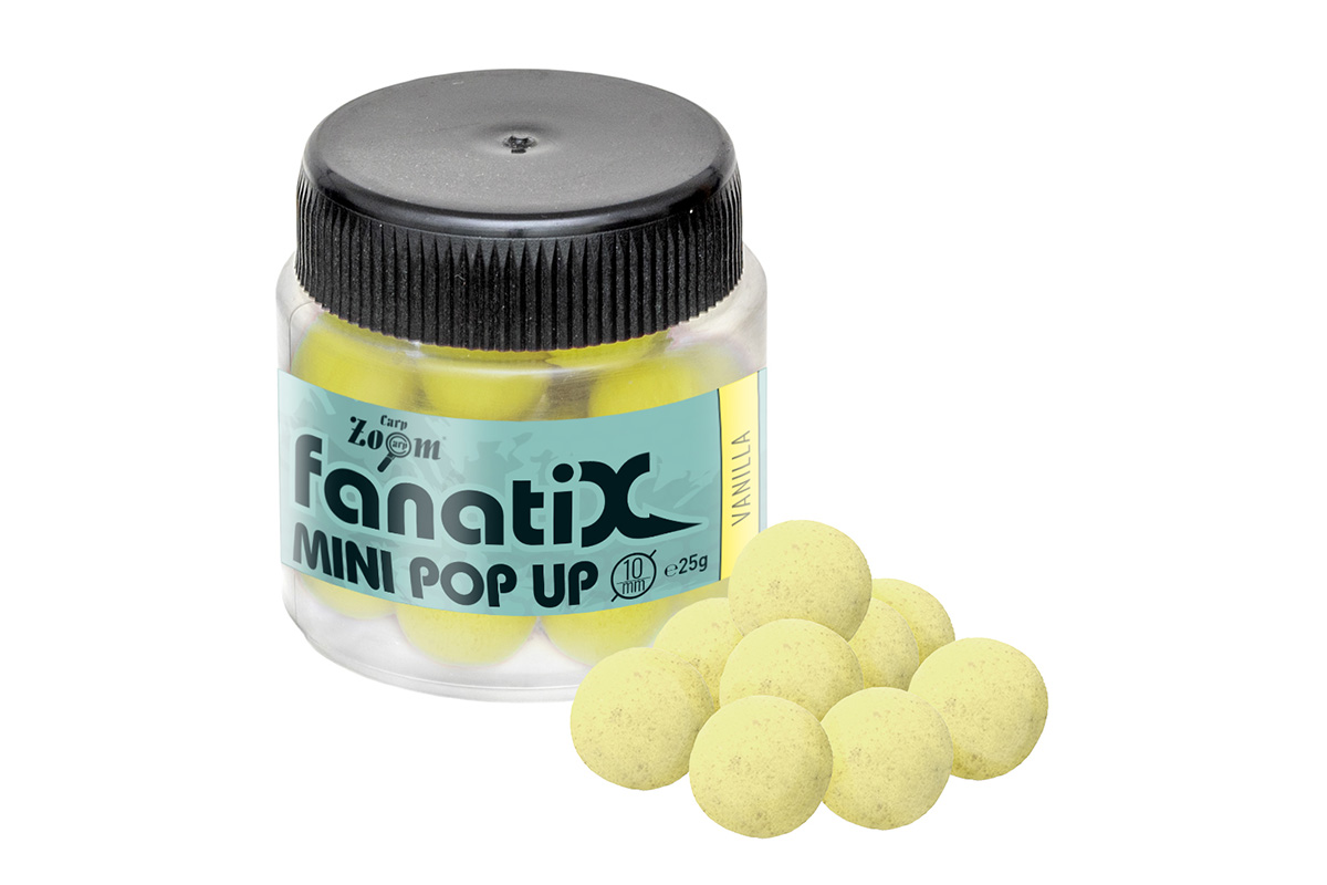 Carp Zoom Fanati-X Mini Pop Up Boilies - 25 g/10 mm/Vanilka