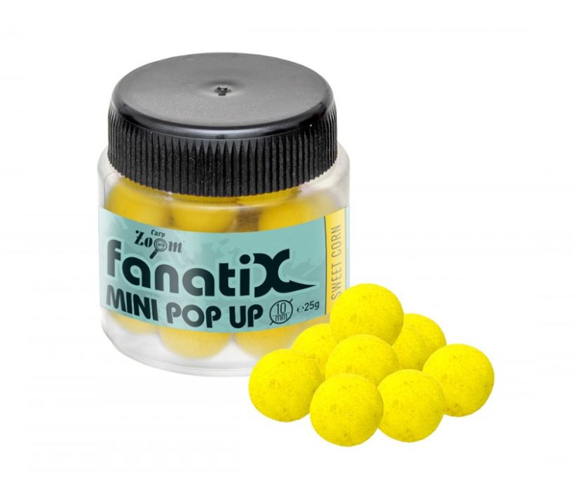 Carp Zoom Fanati-X Mini Pop Up Boilies - 25 g/10 mm/Sladká kukuřice