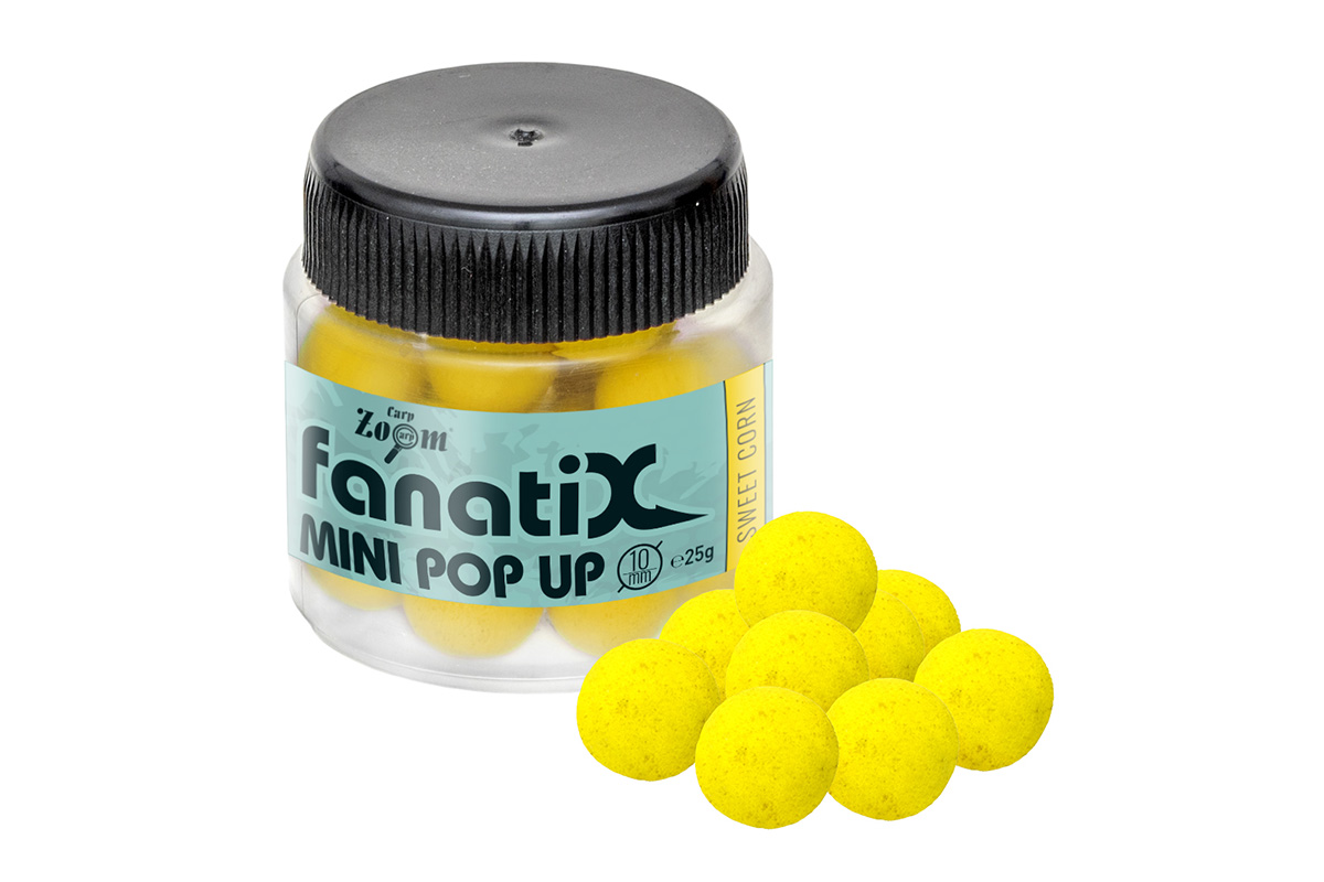 Carp Zoom Fanati-X Mini Pop Up Boilies - 25 g/10 mm/Sladká kukuřice
