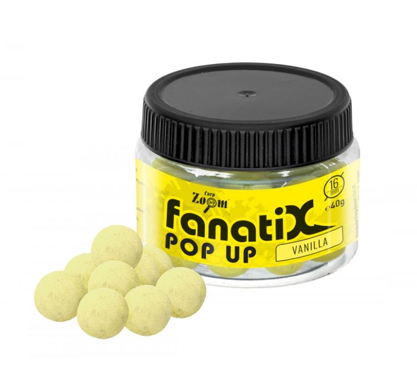Carp Zoom Fanati-X Pop Up Boilies - 40 g/16 mm/Vanilka