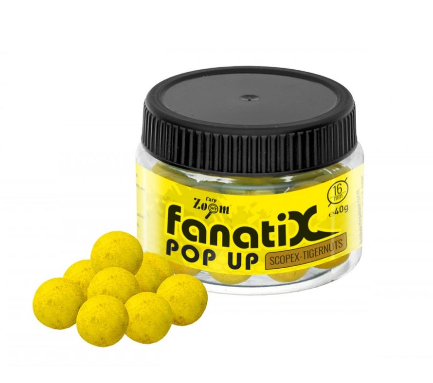 Carp Zoom Fanati-X Pop Up Boilies - 40 g/16 mm/Skopex-Tygří ořech